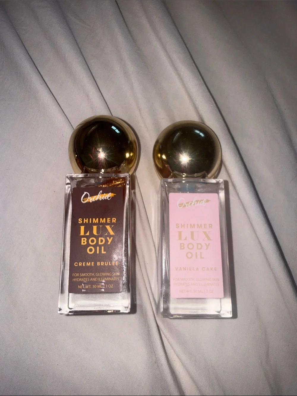 Viral Orchid Shimmer Lux Body Oil - Creme Brulee & Vanilla Cake